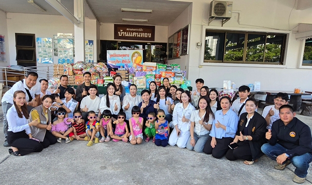 “ มูลนิธิธรรมอุทยานหลวงปู่ศิลา สิริจันโท ” พร้อมคณะศิษย์ มอบสิ่งของช่วยเด็กกำพร้าบ้านแคนทอง